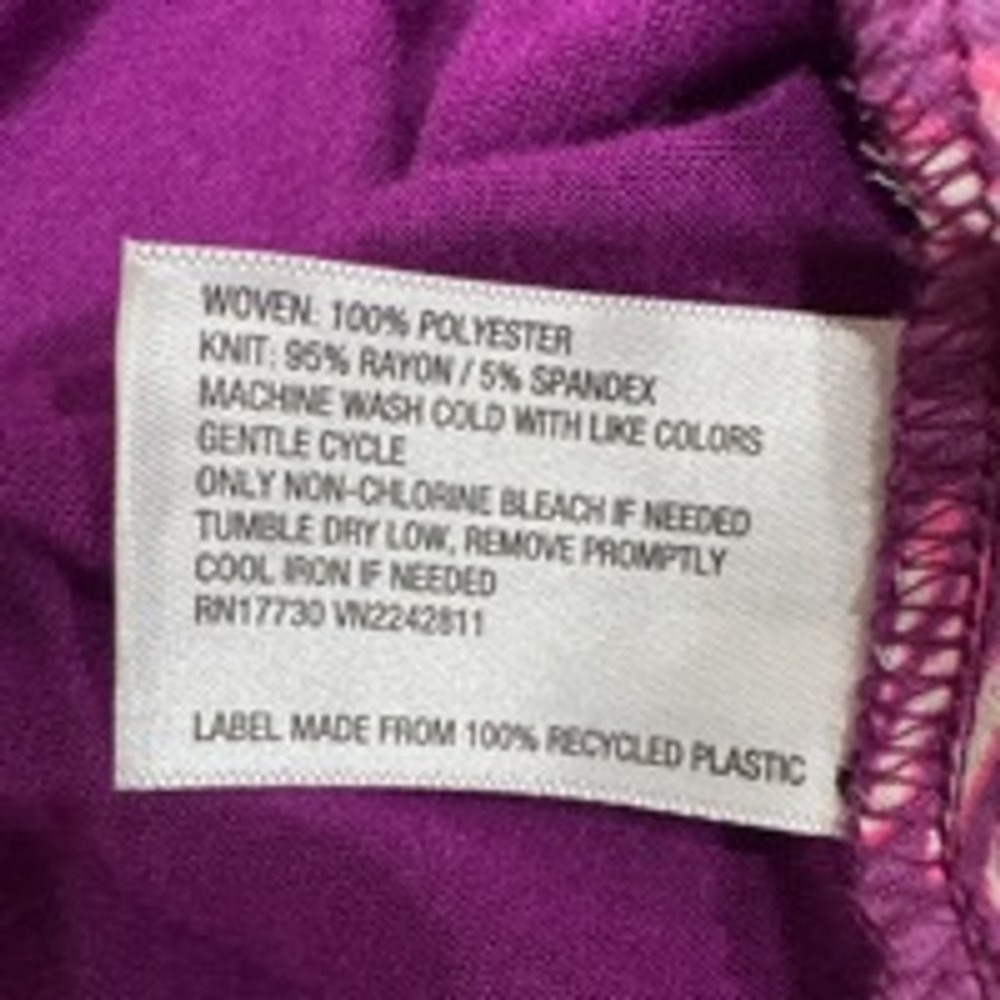 Women's a.n.d. Tank Top, Medium, Purple asymmetrical ruffle detail knit back GUC - Picture 5 of 7